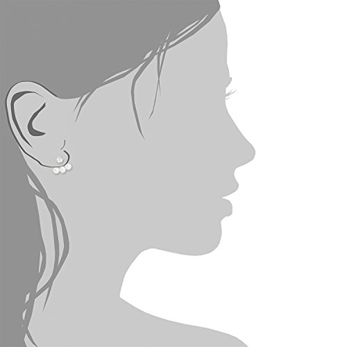 s.Oliver Pendientes para mujer con perla cultivada de agua dulce, plata 925 rodiada y circonitas blancas, 2012544