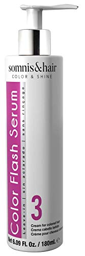 somnis&hair by abril et nature Color Flash Serum 180ml. Concentrado sin enjuague, para una total protección del color y brillo del cabello. Producto Vegano 100% Natural.