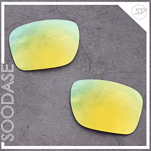 SOODASE Para Oakley Holbrook Gafas de sol Dorado/Verde 2 Pares Lentes de repuesto polarizadas