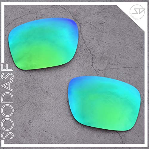 SOODASE Para Oakley Holbrook Gafas de sol Dorado/Verde 2 Pares Lentes de repuesto polarizadas