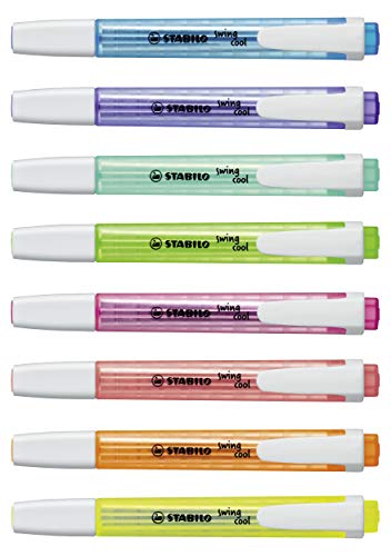 STABILO - Marcador fluorescente swing cool, Estuche con 8 colores