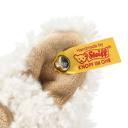 Steiff Original Lama Soft Cuddly Friends Leandro, Aprox. 23 cm, Marca Botón im Ohr, Amigo de Peluche para bebés Desde el Nacimiento, Color Beige (69543)