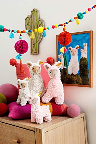 Steiff Original Lama Soft Cuddly Friends Leandro, Aprox. 23 cm, Marca Botón im Ohr, Amigo de Peluche para bebés Desde el Nacimiento, Color Beige (69543)