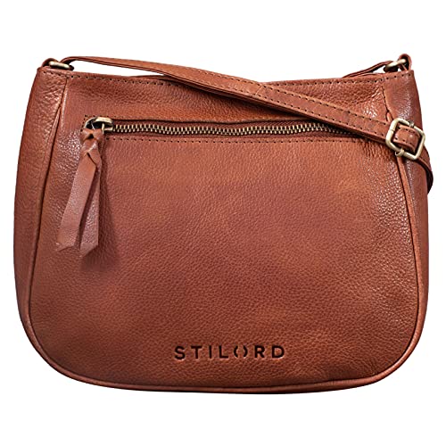 STILORD 'Samira' Bolso de Hombro Mujer Piel Pequeño Bolso Bandolera Vintage Bolso Diario para Ciudad Ocio Cuero, Color:Texas - marrón