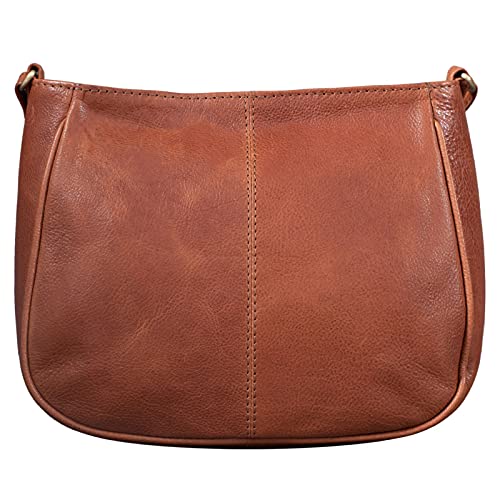 STILORD 'Samira' Bolso de Hombro Mujer Piel Pequeño Bolso Bandolera Vintage Bolso Diario para Ciudad Ocio Cuero, Color:Texas - marrón