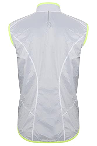 SUNDRIED Paquete de Gilet Ciclismo Correr a Prueba de Viento Resistente al Agua Deporte Chaleco Reflectante Chaleco Ultra Ligero (Blanco, M)