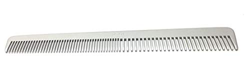 Swedish Crown Peine de aluminio profesional para cortar el pelo, 15,5 cm (antiestático), peine metálico de dientes finos y anchos (2261 A)