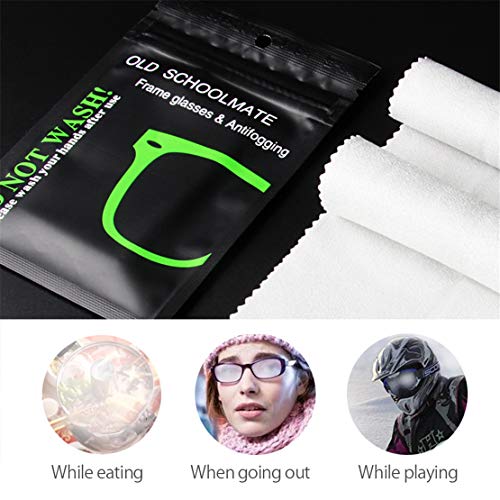 Szaerfa 5 paños de limpieza antivaho para anteojos, toallitas de limpieza para lentes Nano paño antivaho para gafas, casco, lente de cámara
