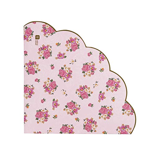 Talking Tables servilletas con borde festoneado y pequeñas flores ‘Truly Scrumptious’ ‘TS5’. Rosa. Papel.
