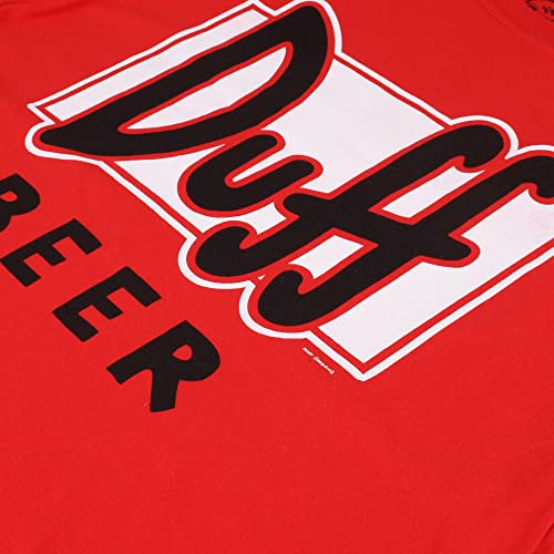 The Simpsons Duff Beer T-Shirt, Rosso, XL para Hombre