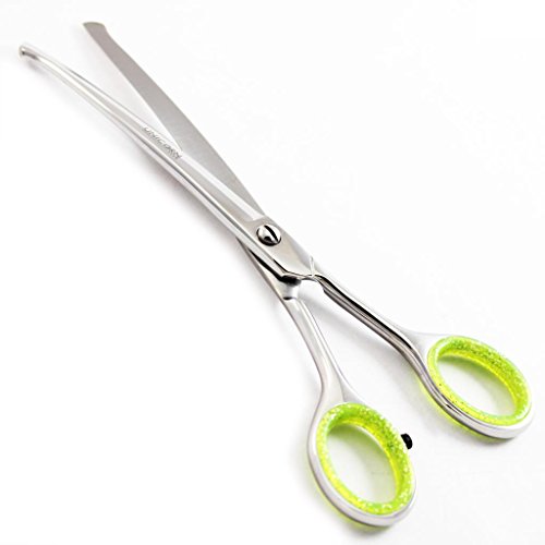 Tijeras de peluquería para perros, punta de 6.5 "Tijeras redondeadas para mascotas, para el cuerpo, la cara, las orejas y la nariz Cabello con cuchillas curvas