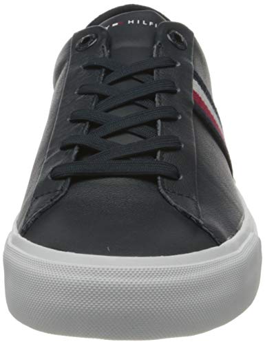 Tommy Hilfiger Corporate Leather Sneaker, Zapatillas Hombre, Cielo del Desierto, 43 EU