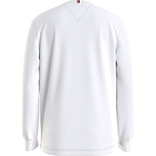 Tommy Hilfiger TH Artwork tee L/S Camiseta, White, 18 Month Unisex Niños