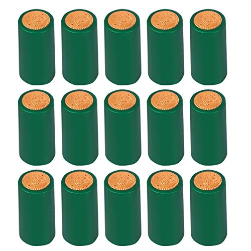 TOYANDONA 100 Piezas Pvc Cápsulas Termocontraíbles Envoltura Retráctil para Vino Cápsulas para Botellas de Vino Tapas Retráctiles Tapas de Botellas de Vino para Bodegas Hogar (Verde)
