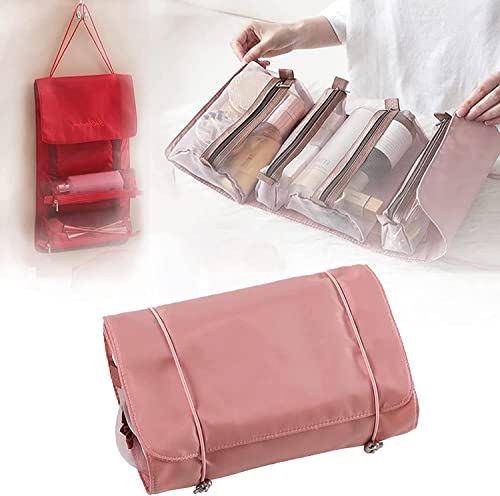 Travel Toiletry Organizer Bag, 4 in 1 Folding Travel Cosmetic Organizer Bag, Toiletry Bag Hanging Travel Makeup Organizer for Full Sized Toiletries
