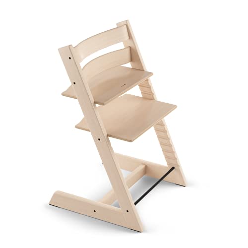 TRIPP TRAPP® Silla evolutiva de madera | Silla de altura regulable perfecta para bebés, niños y adultos | Tipo de madera: Beech | Colour: Natural