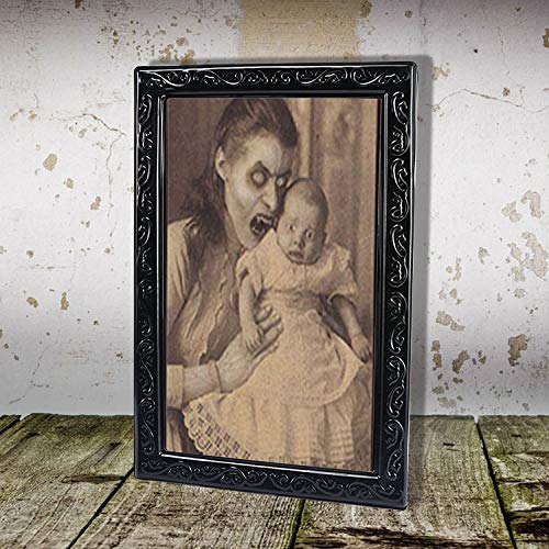 TRIXES 3 Marcos imágenes Movimiento Magia Lentes 3D Halloween-Retrato Caras cambiantes Decoración Terror Fiestas temáticas fantasmales embrujadas-38X25cm
