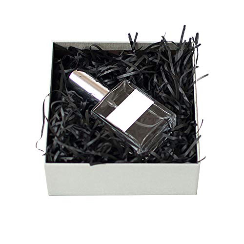 TSHAOUN 100 Gramos de Papel Tisú Triturado Relleno de Papel Kraft Triturado, Cesta de Regalo de Rafia Papel empaquetado Relleno Material para Fiestas para Decoración Embalaje de Regalos (Negro)