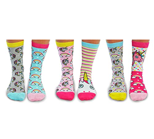 United Oddsocks - Caja de 6 calcetines desparecados mulicolores - Femmes Licorne Chaussette- Be A Unicorn(multicolor), talla EU 37-42
