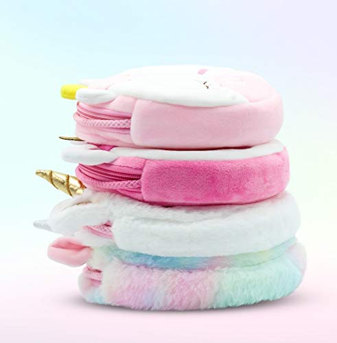 VAMY kids Bolso Unicornio de felpa para niñas pequeñas. Tamaño 17 x 17 x 4 cm