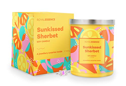 Vela Royal Essence Sunkissed Sherbet (joya sorpresa de plata de ley 925 valorada en £ 50 a £ 3000) Tamaño del anillo 9