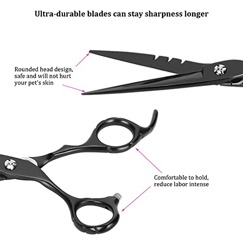 Venta Loca Tijeras De Corte, Tijeras De Peluquería Juego De Tijeras De Corte De Cabello con Tijeras De Adelgazamiento para El Pelo De Mascotas