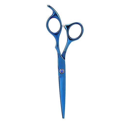 Venta loca Tijeras de peluquería tijeras de corte de pelo suciedad de perro pelo suelto para peluquería de mascotas hasta enredos(Blue flat cut)