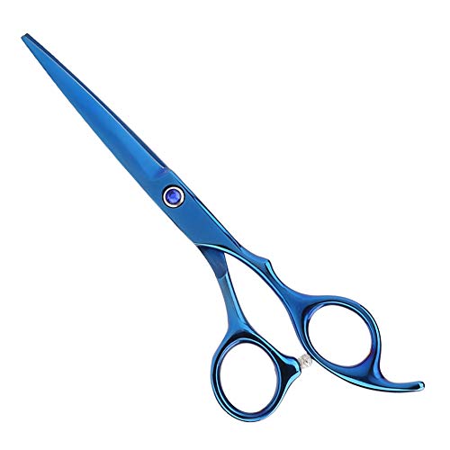 Venta loca Tijeras de peluquería tijeras de corte de pelo suciedad de perro pelo suelto para peluquería de mascotas hasta enredos(Blue flat cut)