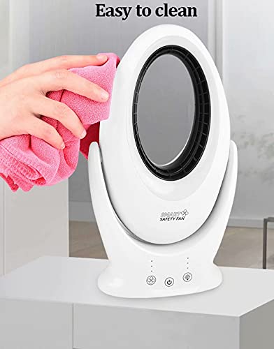Ventilador sin aspas con luz nocturna LED de 7 colores,ventilador eléctrico,ventilador sin hojas con enfriador de aire USB,ventilador de torre con ventilador de mesa silencioso de 3 velocidades