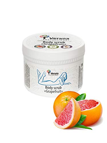 Verana Exfoliación Corporal Pomelo, Producto Orgánico Para Todos Los Tipos De Piel, Tratamiento Humicante E Hidratante, Suaviza las Arrugas Finas, Aromaterapia 300 G