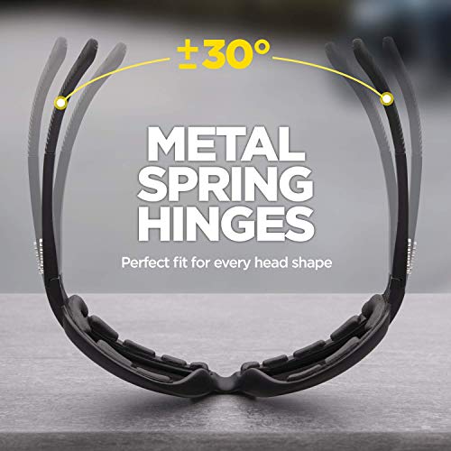 Verdster Gafas de Sol Deportivas Polarizadas para Mujer Gafas para Hombres Motociclistas Ciclistas para Correr Montura con Almohadillas de Espuma Airdam Orig