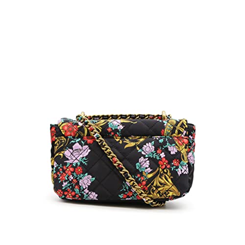 Versace Jeans Couure - Bolso Minib 72VA4BQ1 de raso acolchado con impresión Baroque Sun Flower Garden