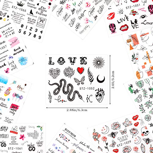 VETPW 32 Hojas Mezclado Pegatinas de Uñas, Nail Art Stickers Calcomanías, Pegatinas Transferencia Agua Calcomanías Uñas Etiquetas Engomadas para Decoración de Uñas Bricolaje