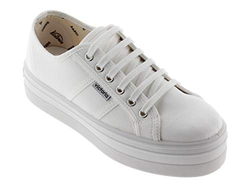 victoria Plataforma VICTORIA Basket Barcelona Lona 109200-WOMEN para Mujer Blanco 37