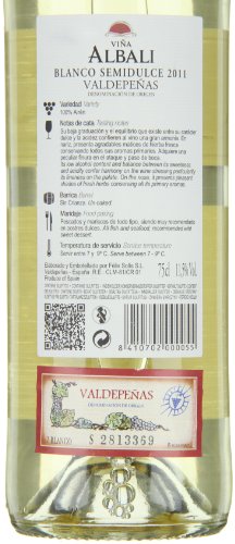 Viña Albali Viña Albali Blanco Semidulce - 6 Paquetes de 750 ml - Total: 4500 ml