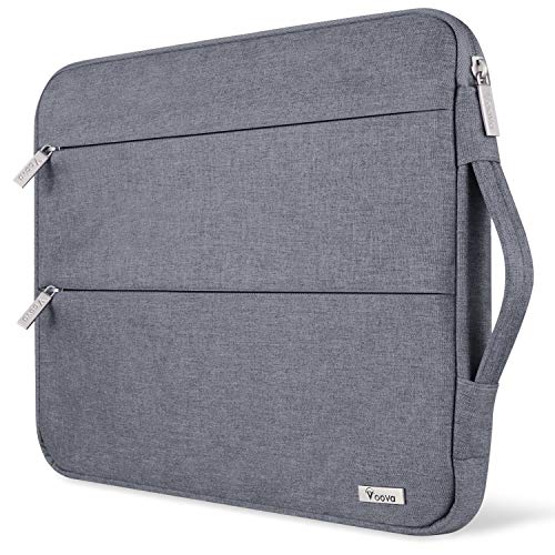 Voova 14-15.6 Pulgadas Funda para Portátil con Asa, Impermeable Maletín Ordenador Compatible con Macbook Pro 15/16, Surface Laptop 3 15, DELL XPS 15, HP Pavilion, Lenovo Acer ASUS Chromebook, Gris