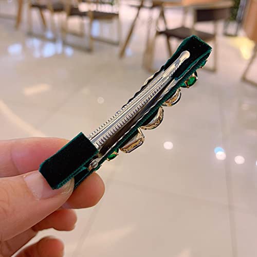 wangbadan La Nueva Gota de Agua Flannel Rhinestone Clips de Pelo de Alto Grado Boutique Crystal Hair Pines para Mujeres Europa y América Simple Popul-A2