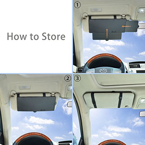 WANPOOL Visera Parasol y Antireflejante para Asiento del Conductor o Pasajeros del Coche - 1 Pieza