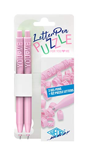 Wedo Set Letter Pen Puzzle rosa 2 bolígrafos con letras