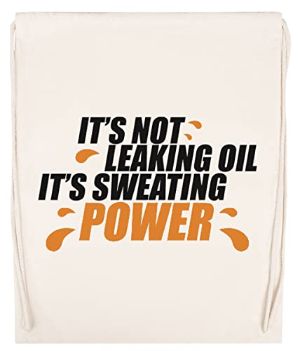 Wigoro It's Not Leaking Oil, It'S Sweating Power Gimnasio Viajar Bolso Con Cordón Beige Gym Travel Bag
