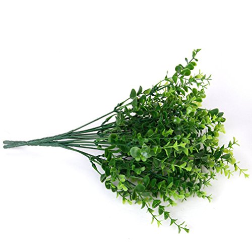 WINOMO 2 piezas pequeñas hojas plástico Planta Hierba Aglaia Odorata para casa decoración de la boda (verde)