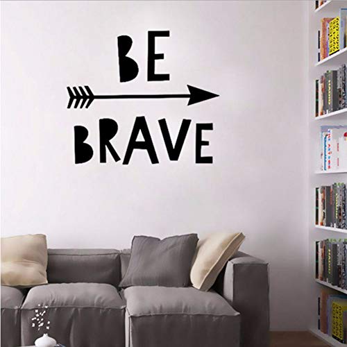 Wzxhn Kids Nursery Rooms Tatuajes De Pared Cotizaciones Be Brave Little One Vinilo Pegatinas De Pared Patrón De Flecha Decoración Para El Hogar 29 * 42 Cm