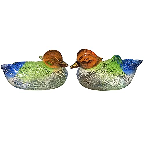 XDYFF Feng Shui Estatua Yuan Yang Amor Pájaro Figura Animal Escultura Decorativa para El Hogar, Oficina En Casa Adornos Regalo,Set