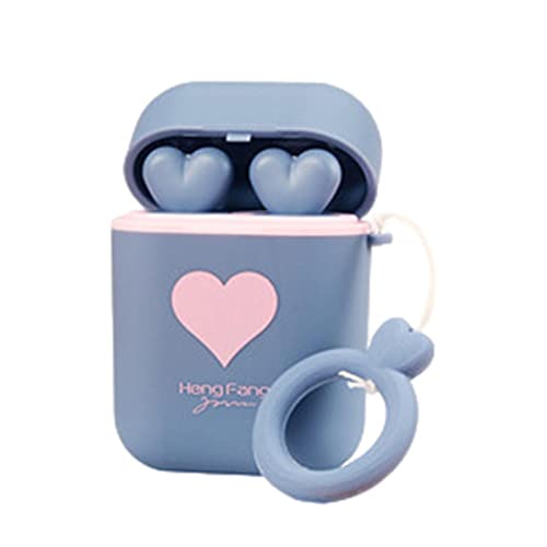 XIAOYAYA Lápiz Labial Portátil En Forma De Corazón, Lápiz Labial Estilo Auricular, Caja De Juego De Lápiz Labial De Dos Colores, Maquillaje De Lápiz Labial Impermeable, De Larga Duración, Hidratante
