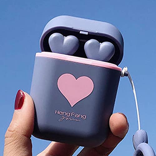 XIAOYAYA Lápiz Labial Portátil En Forma De Corazón, Lápiz Labial Estilo Auricular, Caja De Juego De Lápiz Labial De Dos Colores, Maquillaje De Lápiz Labial Impermeable, De Larga Duración, Hidratante