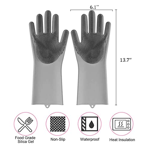 XMYINGWEI Guantes de Lavado Lavavajillas Limpieza Guantes Mágico Silicona Goma Esponja Guante Scrubber Cocina Cocina Limpieza Herramientas Dropshipping Cocina (Color : Pink)