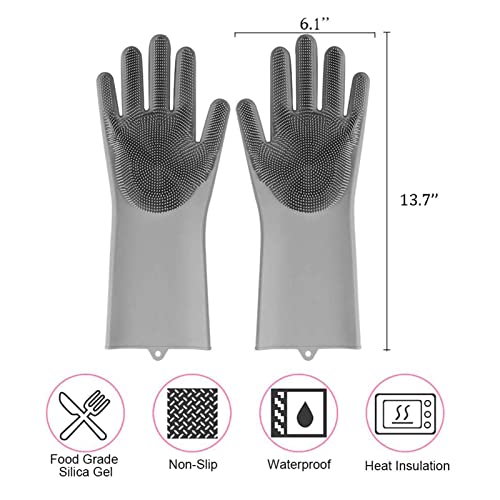 XMYINGWEI Guantes de Lavado Lavavajillas Limpieza Guantes Mágico Silicona Goma Esponja Guante Scrubber Cocina Cocina Limpieza Herramientas Dropshipping Cocina (Color : Pink)
