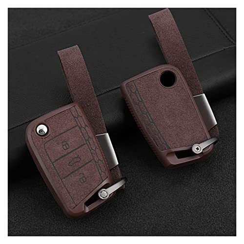 XUETING Xting - Funda para llave de coche, compatible con Volkswagen VW Golf 7 Mk7 Tiguan MK2 Polo Seat Ibiza 6J Leon 5F para MK3, Skoda Kodiaq Octavia 3 A7 2018 2019 (nombre del color: rojo)