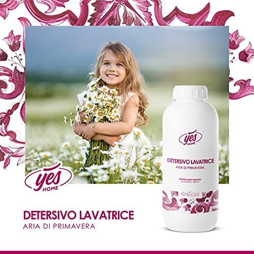 YesHome - Detergente para lavadora ecológico, Aire de primavera, 1 litro, 20 lavados, biodegradable al 90 %, vegano 100 %, sin productos químicos nocivos