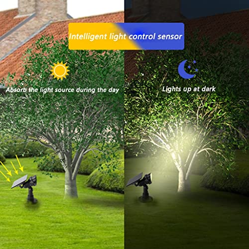 YHRJ Lámpara Solar para Exterior Focos solares de iluminación para el hogar, Luces del árbol de la iluminación del Paisaje del jardín, Farola Solar Impermeable de Pared (Color : A, Size : Blue Light)